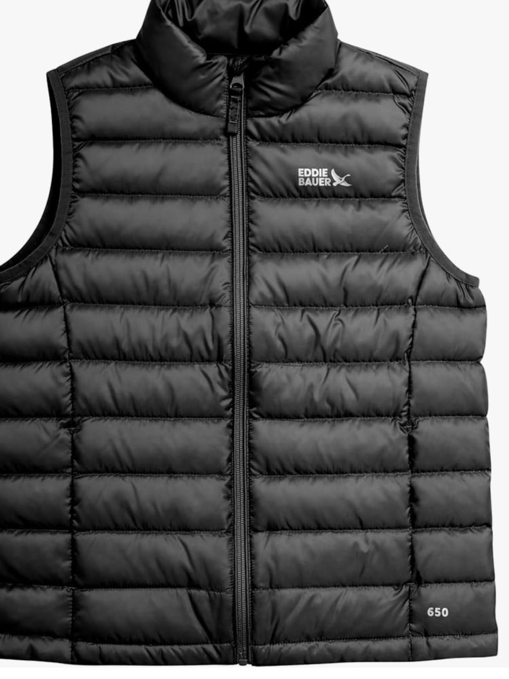 Eddie Bauer Kids Cirrus Puffer Vest Black 650 Fill Down Youth XL 14/16